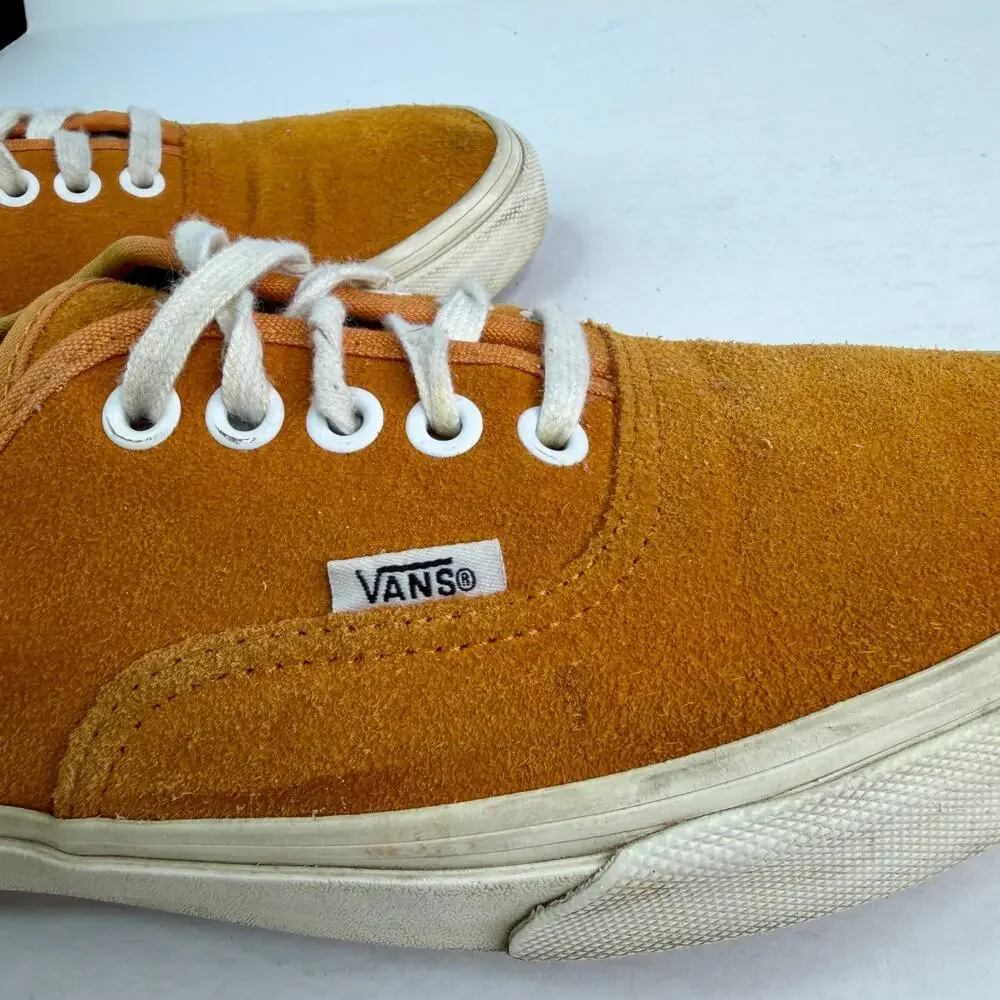 Vans Authentic Pig Suede Skate Shoes Sneakers Burnt Orange Unisex M8 W9.5